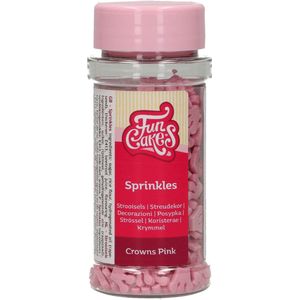 FunCakes Sprinkles Taartdecoratie - Kroontjes - Roze - 45g