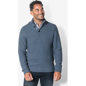 Twinlife Heren Pullover Gebreid - Trui - Regular Fit - Herfst en Winter - Blauw - XL