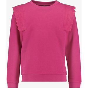 TwoDay meisjes sweater roze met ruches - Maat 146/52