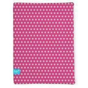 Lief! - Hoeslakentje 60x120 cm Bloemetjes - Roze/Witte