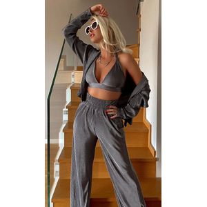 3 Delige Crop Set/Grijs/SIRMAZA