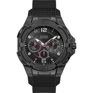 Guess Genesis W1254G2 Horloge - Siliconen - Zwart - Ø 46 mm
