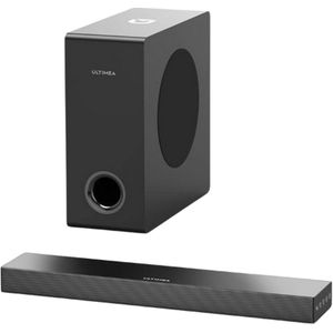 Rustive Soundbar - Soundbars voor TV - Soundbar met Subwoofer - Met Bluetooth - 160W - 3D Surround Geluidssysteem - Zwart