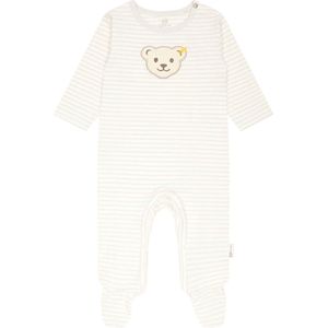 Steiff - Romper - Gestreept - Lange Mouwen - Katoenmix - Teddybeermotief