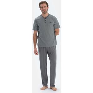 Dagi Pyjamaset met Korte Mouwen, Ronde Hals en Broek met Normale Taille