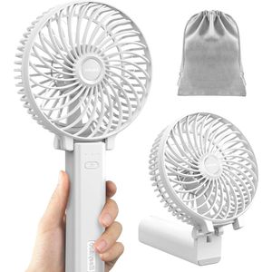 Handventilator Ventilator 5-23 Uur Oplaadbaar Draagbaar Buitenventilator Desktop Fan met Opvouwbare Handgreep voor Thuis en op Reis.