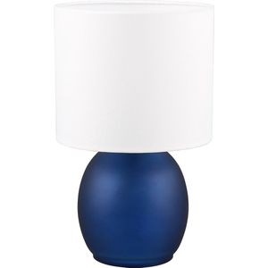 LED Tafellamp - Tafelverlichting - Trion Alev - E14 Fitting - Rond - Blauw - Glas