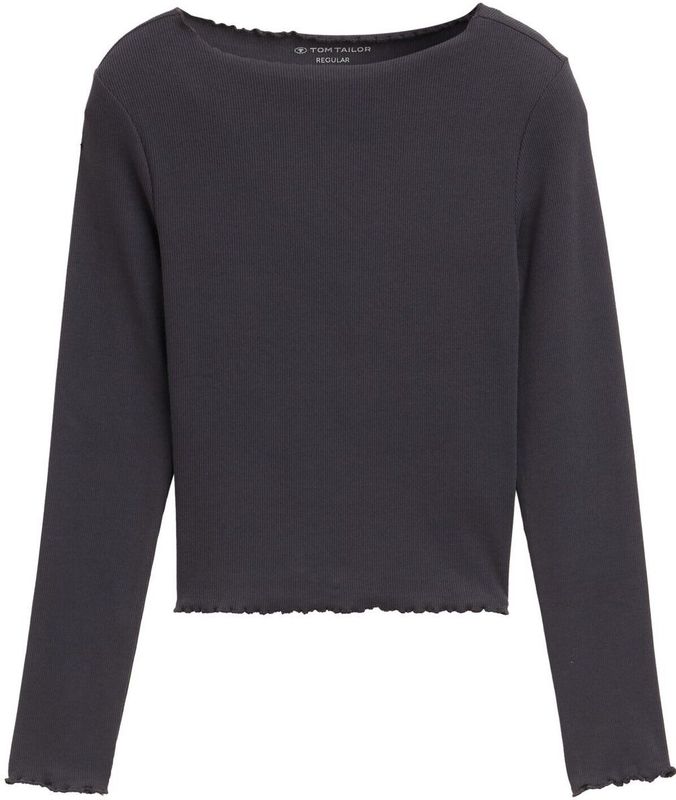 Tom Tailor Geribd shirt met lange mouwen