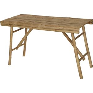 Niceey Tuintafel - Bijzettafel buiten - Klaptafel - Vouwbaar - Balkontafel - Bamboe - 118X56x73CM