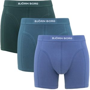 Bjorn Borg - Cotton Stretch - Boxershorts - Groen - Navy Blauw - Blauw - 3-pack