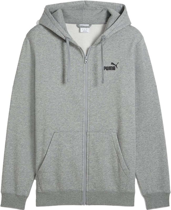 PUMA - Essentials No. 1-logo - Hoodie - Grijs - Met Volledige Rits
