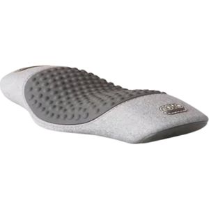 RM Store® - Ergonomische Taillesteunkussen - Massage Apparaat - Traagschuim - Met Warmte - Pijn In Onderrug - Lichtgrijs