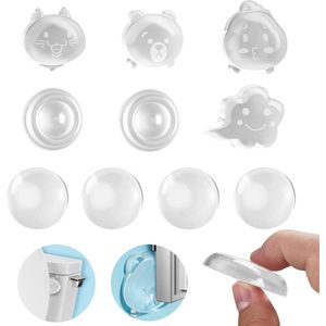 10 stuks deurstop 40 mm deurklinkbeschermers rubberen deurstoppers voor muren schattige cartoon-muurbeschermer zelfklevende bumperpad voor wandmeubels