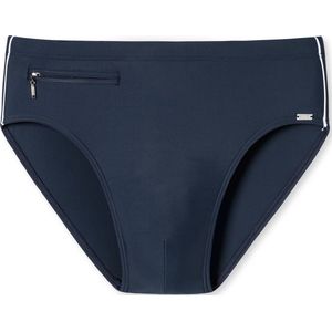 Schiesser rits zwemslip basic blauw - 4XL