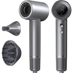 MANKIW – Haardroger – High-speed föhn – Ionische föhn – 500 miljoen negatieve ionen – Föhn met diffuser – Stylingopzetstuk – 1600 W – 5 temperatuurstanden – 2 blaassnelheden – 160000 t/min – Borstelloze motor