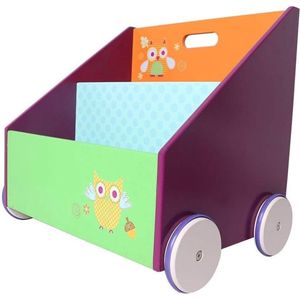 boekenkast hout voor baby Kleinkind jongen & meisjes, kleurrijke Open kinderregale/spielzeugregale voor kinderen, massief hout