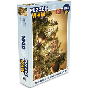 Puzzel Een kerstboom met kleurrijke kerstballen - Legpuzzel - Puzzel 1000 stukjes volwassenen - Kerst - Cadeau - Kerstcadeau voor mannen, vrouwen en kinderen
