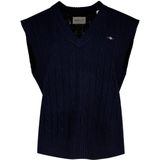 Gant 4805429 Gebreid Vest Blauw XS Vrouw