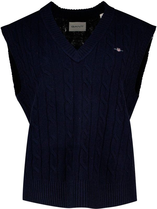 Gant 4805429 Gebreid Vest Blauw XS Vrouw