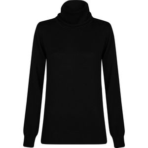 Felix Hardy Coltrui - Kabeltrui - 100% Katoen Trui Dames Zwart - M