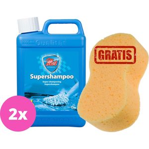 Mer Original Supershampoo (2x 1 ltr) + Jumbo Spons | Voordeelset