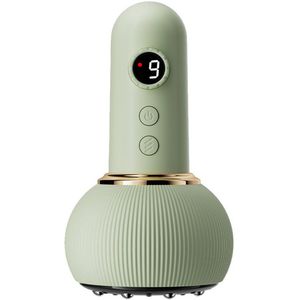 Elektrisch cuppingapparaat, ontvochtigings- en schraapapparaat, universele meridiaanborstel, verwarmend cuppingapparaat - groen