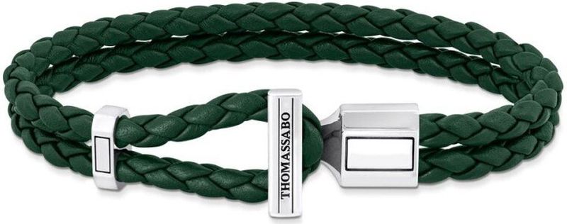 Thomas Sabo - A2148-682-6 - Armband - Groen - Leer - Zilver