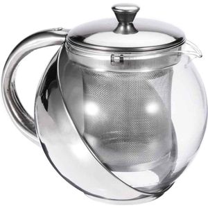 Secret de Gourmet - RVS - Theepot met filter -  Theepot glas - Theekan met Filter – 1.10L