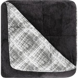 Dekbed zonder overtrek - Inclusief Kussensloop - Zwart - ca. 160x220 cm - Eenpersoons - 2 in 1 Dekbed - Teddy - Zacht & Hypoallergeen - 4 Seizoenen - Dubbelzijdig - Wasbaar - Ultra Soft - De Linde Home