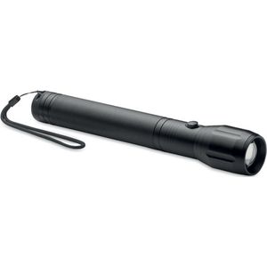 Knijpkat dynamo - Zaklamp - Opwindbaar - Met zonnepanel - 3 LED's - Met draaglus - Grijs