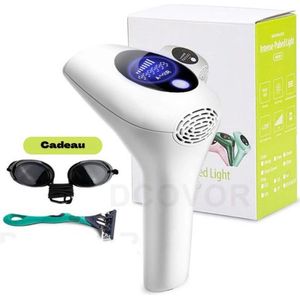 OxyFlowzy® - Laser Ontharingsapparaat – Professionele Ontharing Laser – Met 8 Niveaus – Hoge Kwaliteit – Met Gratis Bril En Scheermes