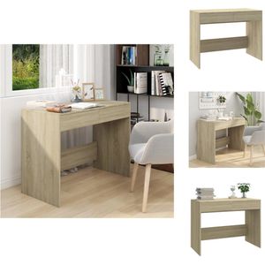 vidaXL Werktafel - Sonoma Eiken - 101 x 50 x 76.5 cm - 2 Lades - Bureau