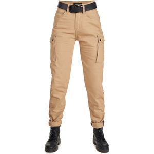 Pando Moto Mila Cargo Dames Zwarte Motorjeans - Maat 30/32 - Broek