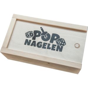 Popnagelen dobbelspel - duurzaam houten gezelschapsspel - ecologisch - gezellig - én oer Hollands