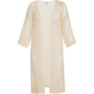 usha - FESTIVAL - Gebreid Vest - Crème - Driekwart Mouw