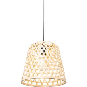 QAZQA rayan - Oosterse Hanglamp - 1 lichts - Ø 30 cm - Naturel - Woonkamer | Slaapkamer | Keuken