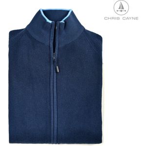 Chris Cayne - Herenvest - Blauw - Lange Mouwen - Steekzakken - Katoen