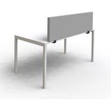 SPACIO Akoestische Opzetwand - Lichtgrijs - Klemvoet - 120x40 cm