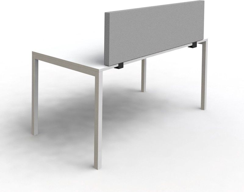 SPACIO Akoestische Opzetwand - Lichtgrijs - Klemvoet - 120x40 cm