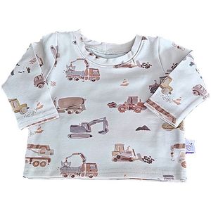 Shirt lange mouw Werkvoertuigen - Crème - By Tasha Exclusive - Maat 56
