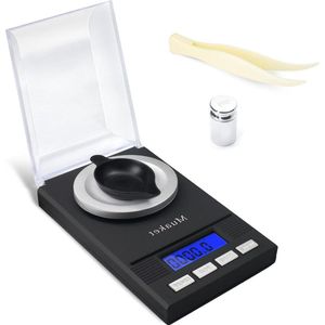 Weegschaal - Personenweegschaal Milligram 0001 g/50 g Mini-zak Elektronisch LCD-scherm Precisie Draagbaar Kalibratie Pincet