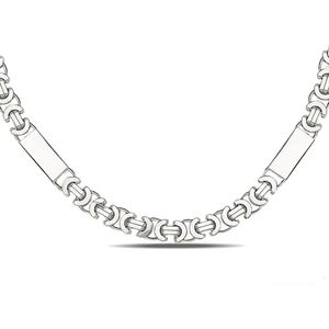 Juwelier Zwartevalk zilveren platte koningsschakel ketting met platen - ET 60-3T/60cm--