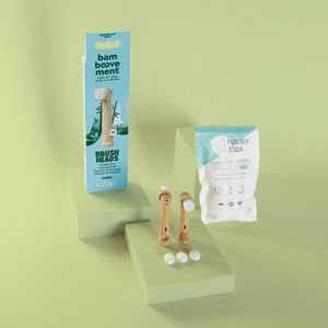 Duurzame Mondverzorgingsset | Bamboe Opzetborstels geschikt voor Oral-B® + Tandpasta Tabletten