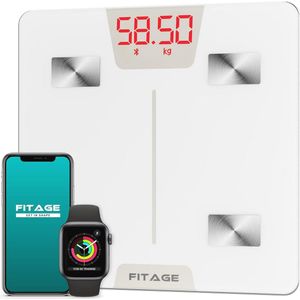 Digitale Personenweegschaal voor Lichaamsanalyse tot 180 kg - Slimme Weegschaal met 17 Metingen en App