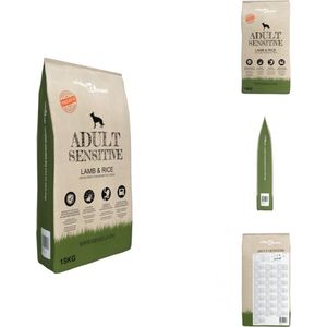 vidaXL Hondenvoer Sensitive Lamb - Rice - 15kg - Gezonde darmen - huid en vacht - Geschikt voor allergieën en spijsverteringsproblemen - Voor alle honden vanaf 1 jaar - Honden droogvoer