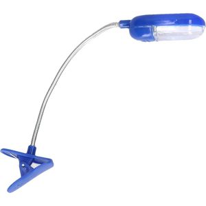 LED Leeslamp met klem - blauw - 25 cm - Inclusief batterijen - Flexibele klemlampen