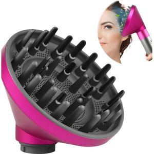 ApexArte® Diffuser Opzetstuk - Krulborstel voor Fohn Universeel - Multistyler - Roze Rood
