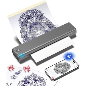 DD® Tattoo Stencil Printer - Thermische Printer - Tattoo Printer - 35x7x4cm - Grijs