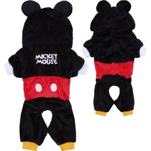 Zwart-rode hondenkleding Mickey Mouse DISNEY / M