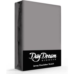 Day Dream hoeslaken - jersey - 180 x 200 - Grijs